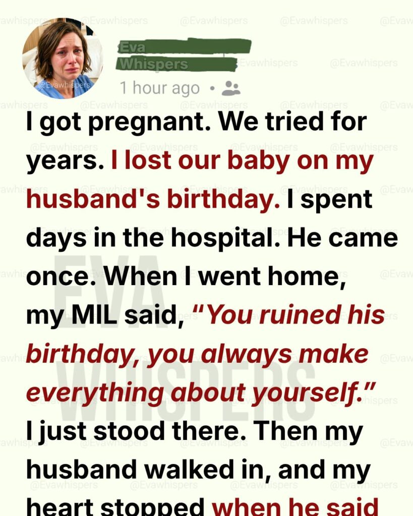 I Came Home From the Hospital After Losing My Baby—What My Mother-in-Law Said Left Me Cold