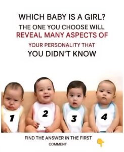 Psychological test: Which of these four babies is a little girl?