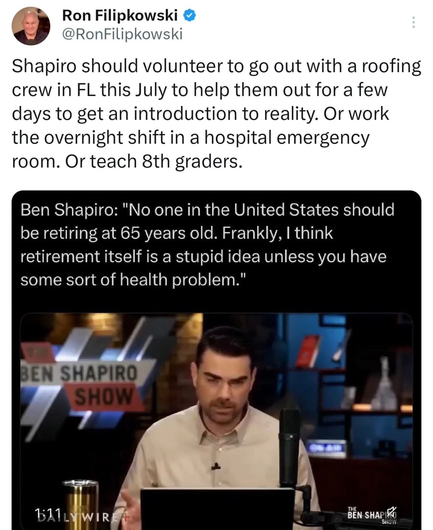 The Spark: Shapiro on Retirement