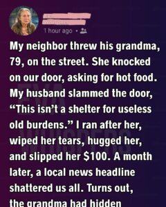 My Neighbor Threw His 79-Year-Old Grandmother Into the Street—What Happened Next Changed My Marriage Forever