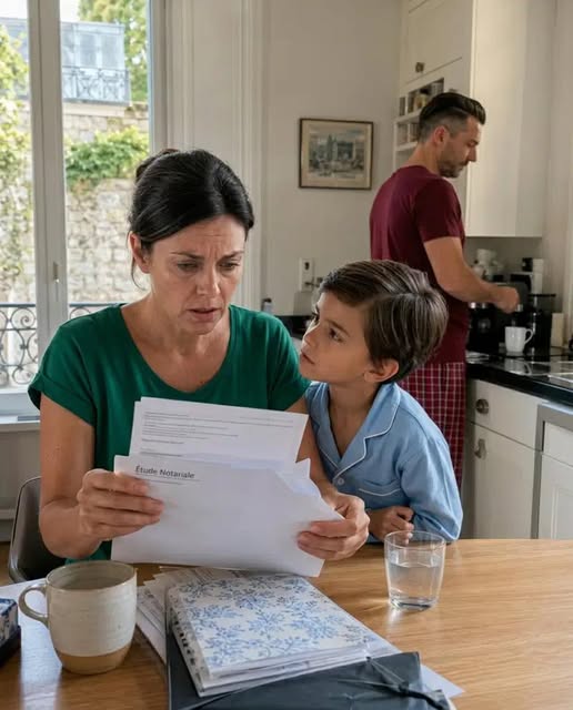 My seven-year-old son crawled into my bed, shaking, and whispered that his father had a girlfriend—and planned to take all my money when I left. I quietly canceled my train, opened the notary’s envelope, and discovered the betrayal went far deeper than my bank account.