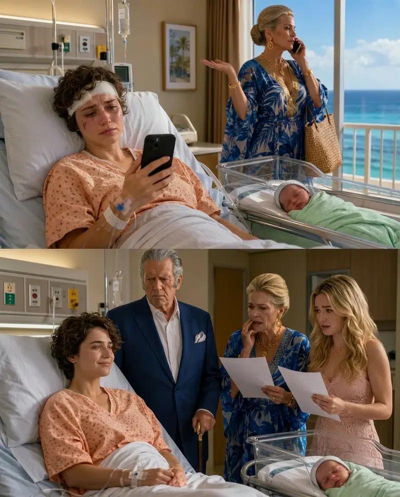 After my car acci:dent, Mom refused to take my six-week-old baby, saying, “Your sister never has these emergencies.” She went on a Caribbean cruise. From my hospital bed, I hired care and stopped the $4,500-a-month support I had paid for nine years—$486,000. Hours later, Grandpa walked in and said…