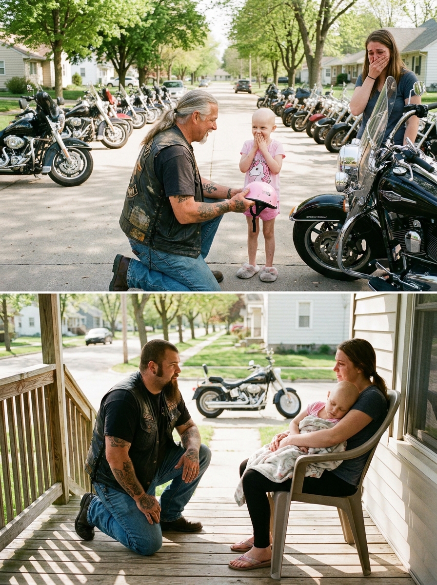Part 2: A 5-Year-Old With Terminal Cancer Asked for One Harley Ride Before She Died — Fifty Bikers Showed Up. Then One of Them Didn’t Leave.