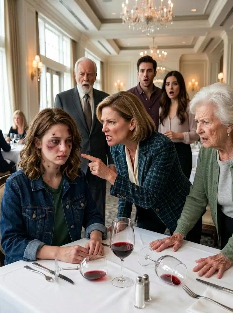“Clean up that wine and get out, you pathetic orphan,” Diane hissed after st:r:iking me in front of everyone.