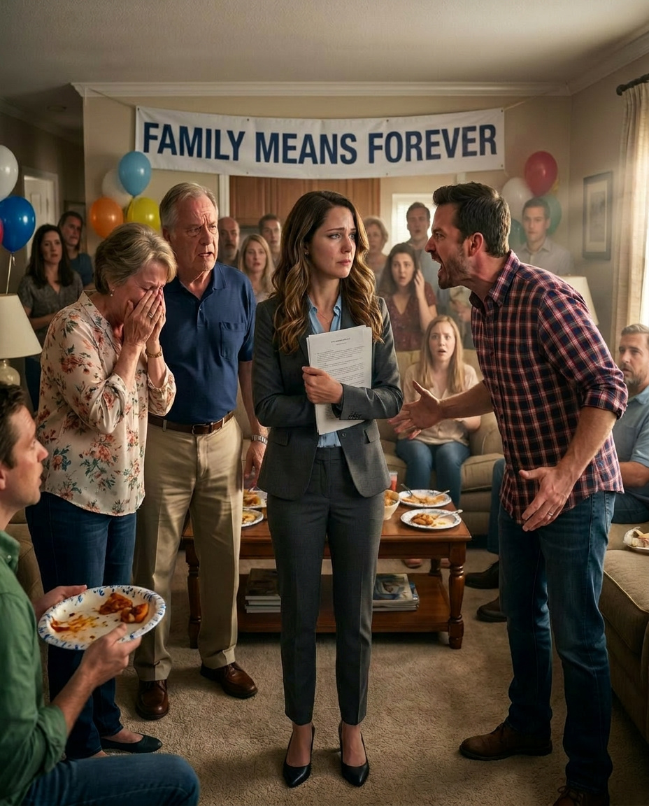I Returned Early from a Medical Workshop and Found 92 Relatives Inside My House Beneath a “FAMILY MEANS FOREVER” Banner. I Didn’t Say a Word—But What I Did Next Made My Brother Call 105 Times Two Weeks Later……