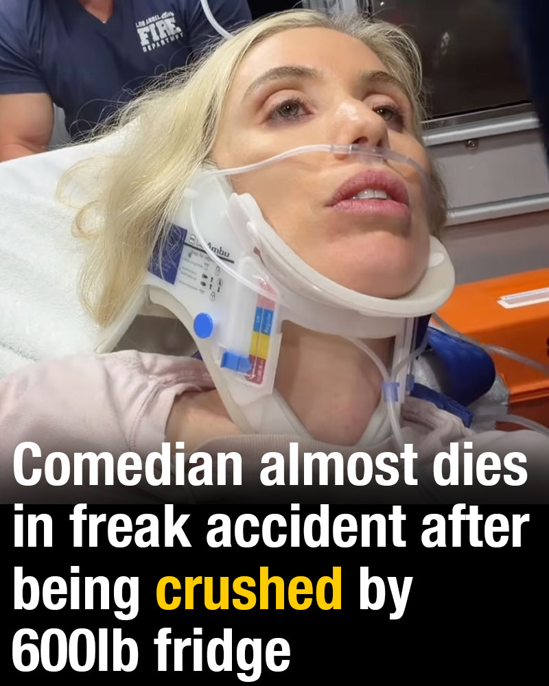 Comedian almost dies in freak accident after being crushed by 600lb fridge