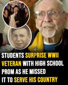 Students surprise WWII Veteran with high school prom as he missed it to serve his country