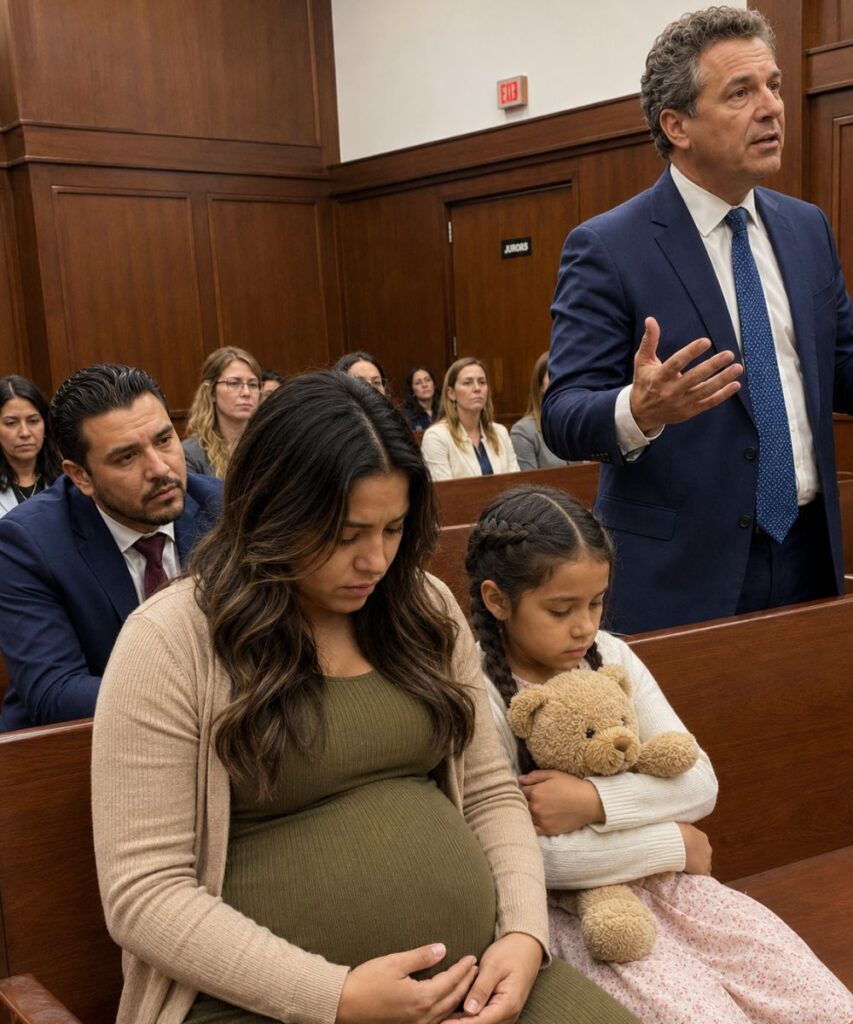 A pregnant wife asked the judge for a divorce and gave her husband everything while his mistress laughed—but the courtroom fell silent when the judge brought in a little girl who exposed what her father and the “mean lady” had done.