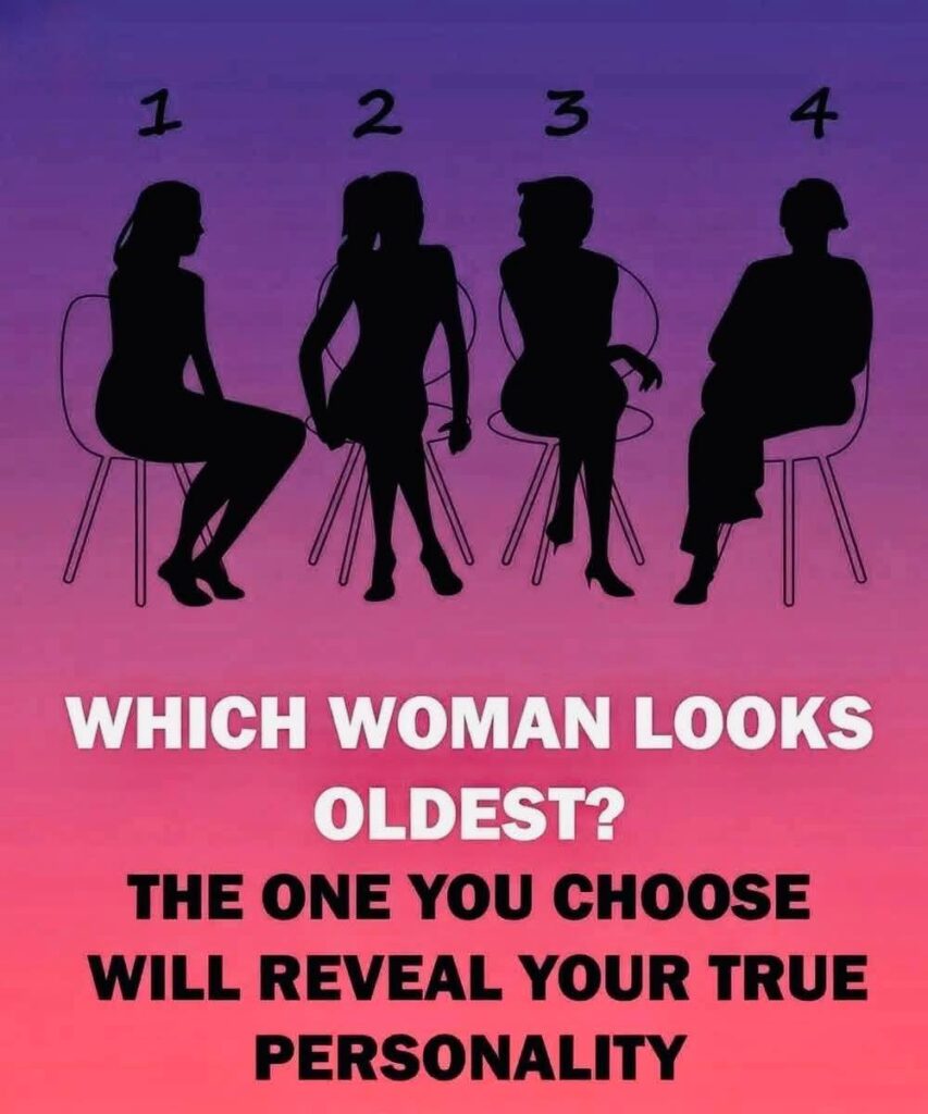 Which woman appears the oldest? This personality test says it can uncover your real character