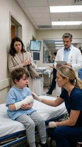 A Five-Year-Old Boy Begged the Nurse Not to Remove His Cast — Until Doctors Discovered What His Father Had Hidden Before the Mysterious Accident