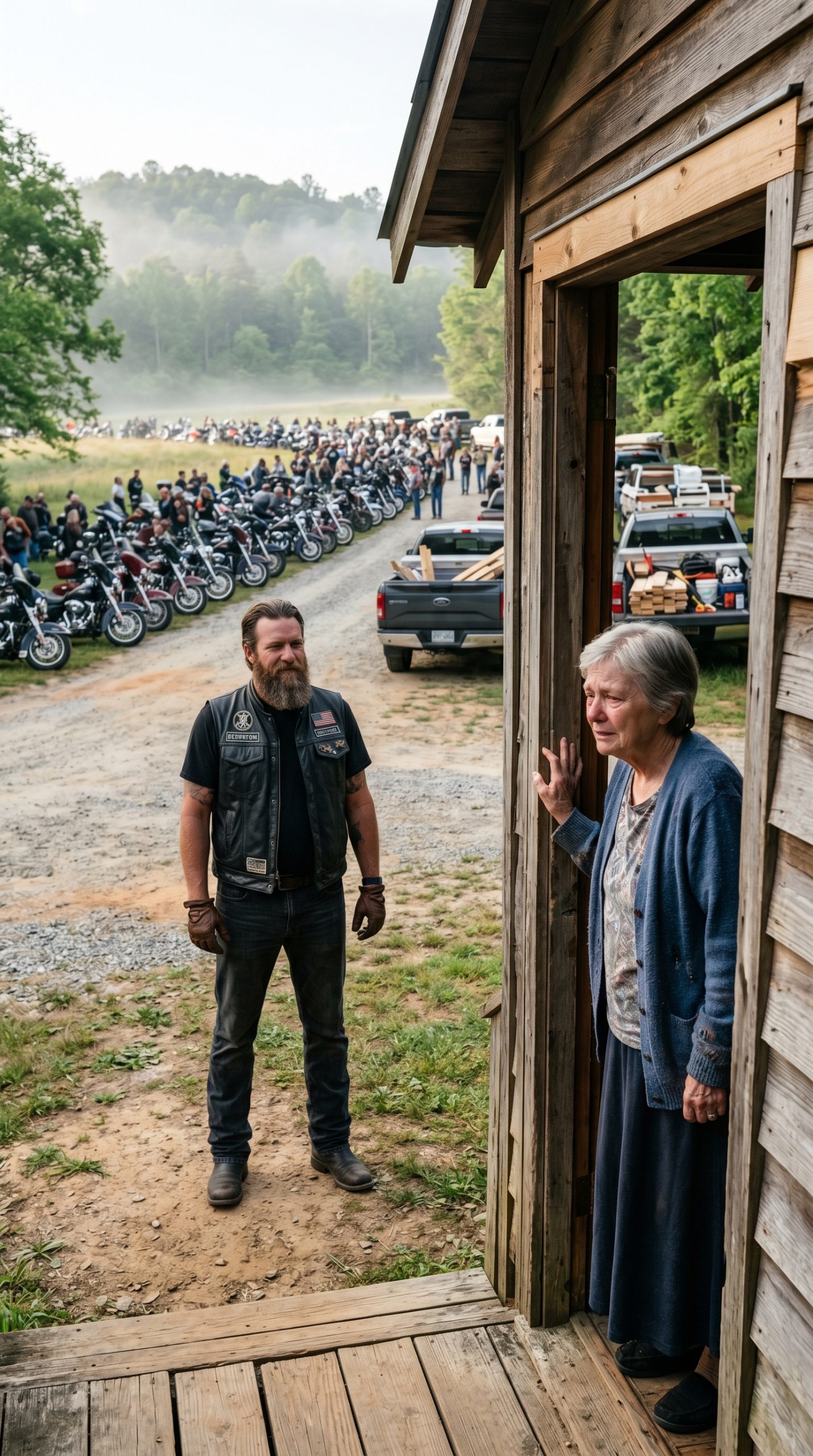 An Elderly Woman Opened Her Door to 20 Bikers During a Storm — But By Sunrise, Hundreds Stood Outside Her Home, Unaware That Her Small Kindness Had Started Something Much Bigger