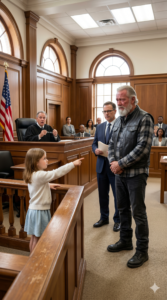 A Tough Biker Pulled Out of Formation After Seeing a Lonely Girl at an Orphanage Gate — What Happened One Year Later Left the Courtroom Silent