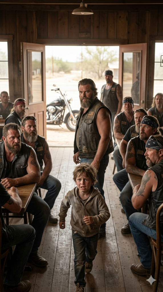 Lost Child Burst Into a Roadside Biker Bar, Terrified and Out of Breath — Unaware That the Name He Was About to Say Would Freeze the Room and Pull Everyone Into a Dangerous Truth