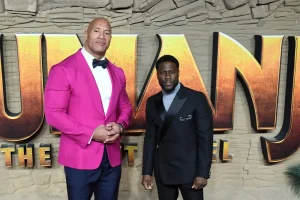 Dwayne ‘The Rock’ Johnson Makes Raunchy Jokes, Flirts With Kevin Hart’s Wife Eniko at Netflix Roast