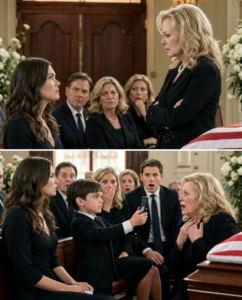 At my husband’s funeral, his mother fixed her gaze on me and said with chilling calm, “Better he’s gone now than forced to live with the embarrassment she brought him.”