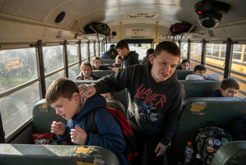 PART 2: A biker watched a massive teenager corner his deaf nephew on the school bus, so he decided to handle it himself.