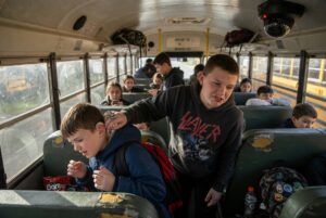 PART 2: A biker watched a massive teenager corner his deaf nephew on the school bus, so he decided to handle it himself.