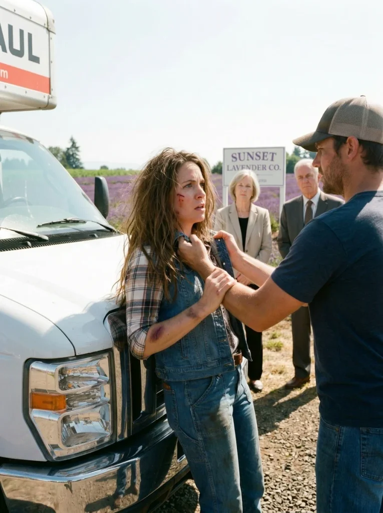 “Sign the deed or I’ll sn:a:p your arm right here!” my brother screamed while slamming me against the truck outside Sunset Lavender Co. as our parents watched without emotion.