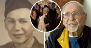Students surprise WWII Veteran with high school prom as he missed it to serve his country