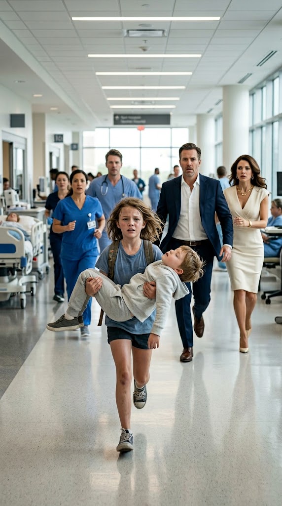 A Poor Little Girl Rushed His Son Into the Hospital to Save Him — But the Millionaire Had Her Taken Away, Unaware the Truth Had Been Standing Beside Him All Along