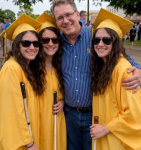 My Wife Left Me With Our Blind Newborn Triplets — 18 Years Later, She Returned at Their Graduation