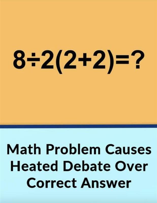 Math problem from 2019 divides the internet