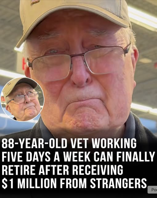 88-year-old veteran working five days a week can finally retire after receiving $1.5 million from strangers