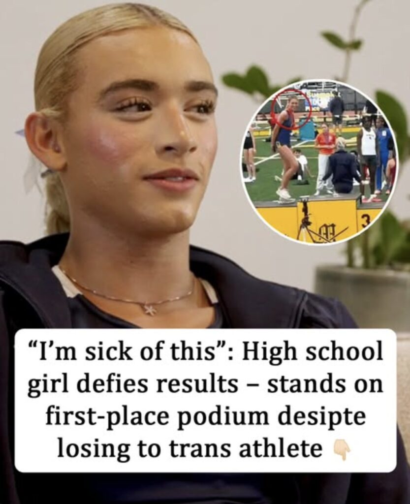High school girl claims first-place podium spot despite losing to trans athlete