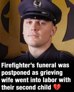 Firefighter’s funeral postponed as grieving wife goes into labor with their second child
