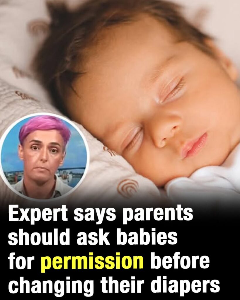 Expert tells parents to ask baby’s consent when changing diapers
