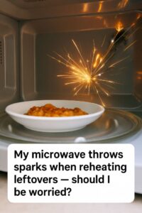 My microwave throws sparks when reheating leftovers — should I be worried?