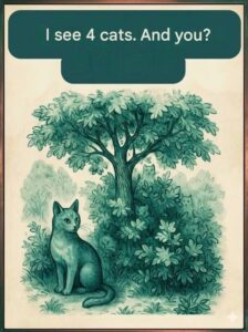 I see four cats, and you?
