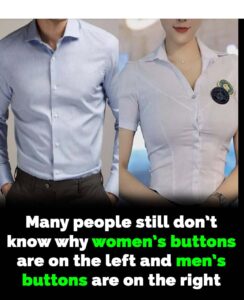 Tiny detail on shirt sets men apart from women