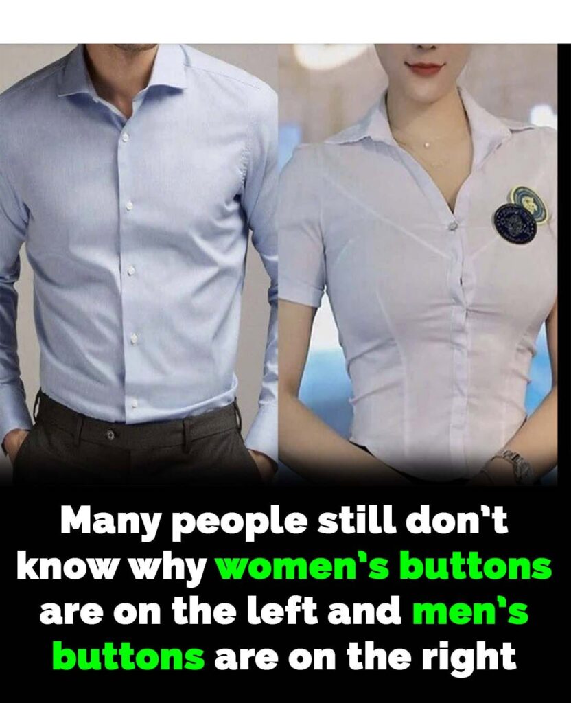 Tiny detail on shirt sets men apart from women