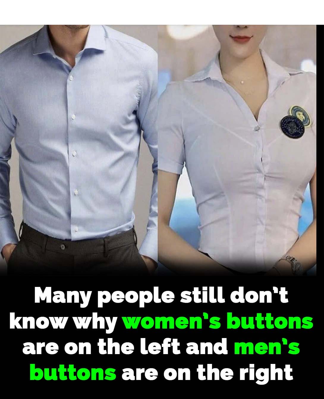 Tiny detail on shirt sets men apart from women