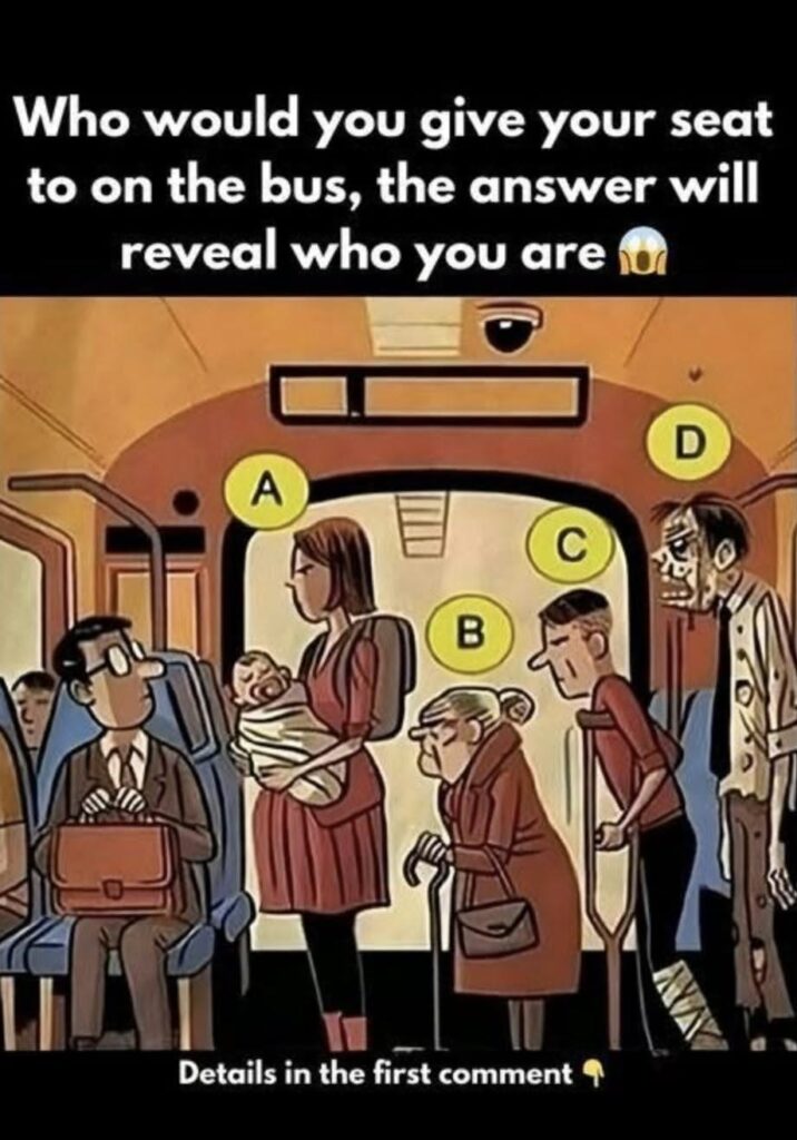 Bus seat dilemma reveals surprising aspect of your personality
