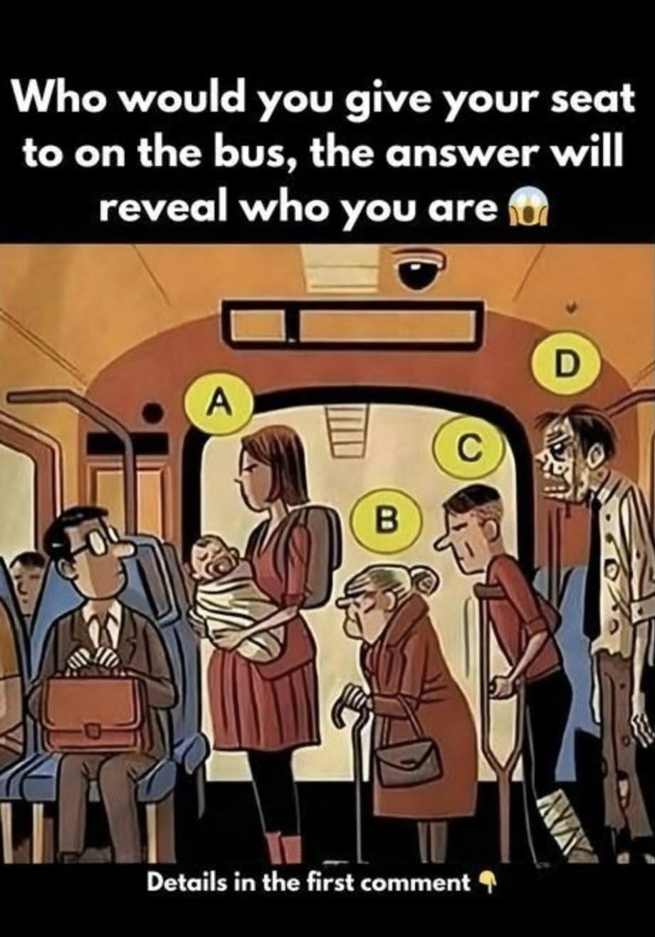 Bus seat dilemma reveals surprising aspect of your personality