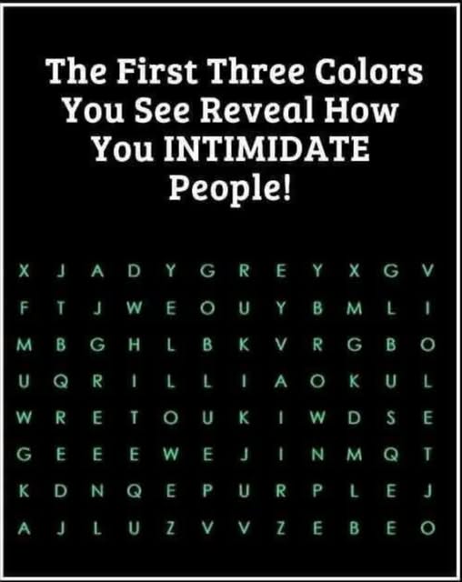 Color test: First color you see can say a lot about you
