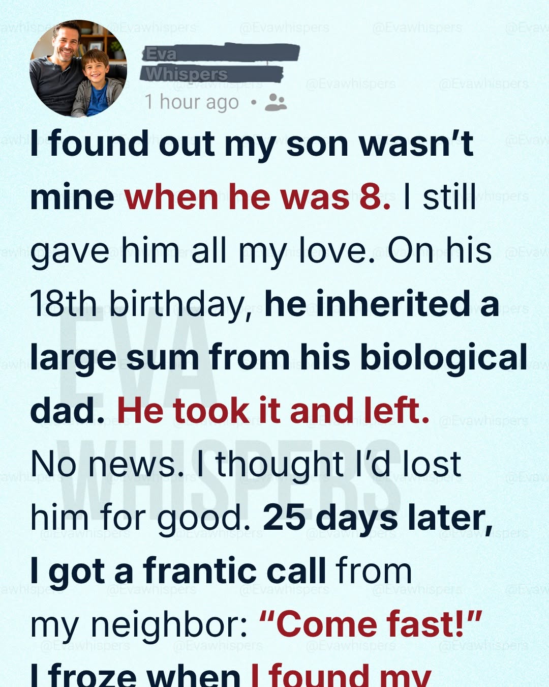I Found Out My Son Wasn’t Mine When He Was 8—18 Years Later, He Proved That Family Is More Than Blood