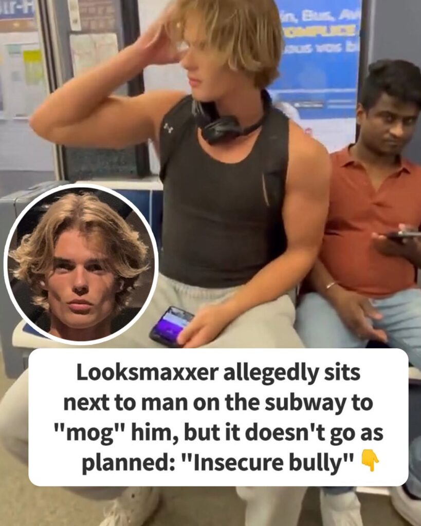 Looksmaxxer allegedly sits next to man on the subway to “mog” him, but now he’s branded a “bully”
