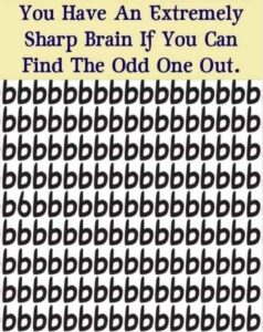 You have an extremely sharp brain if you can find the odd one out.