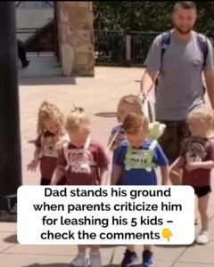 Dad gets massively shamed for putting leashes on his 5-year-old quintuplets