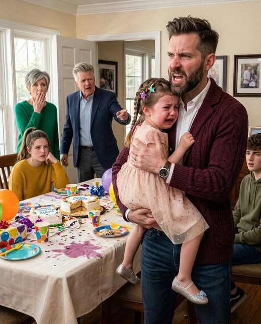 During my husband’s birthday dinner, our 7-year-old daughter was suddenly sent to another room because his family wanted space for his “real children.”