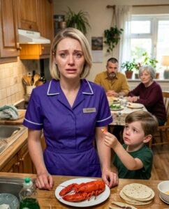 After a 12-hour shift, I found my son eating cold rice while my mother-in-law’s family devoured the $300 lobsters I bought. When my son saved me a floor-fallen scrap, I took him and left. By morning, they were begging me to undo the financial ruin.