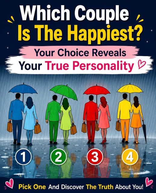 Which couple is the happiest? The one you choose reveals your true personality