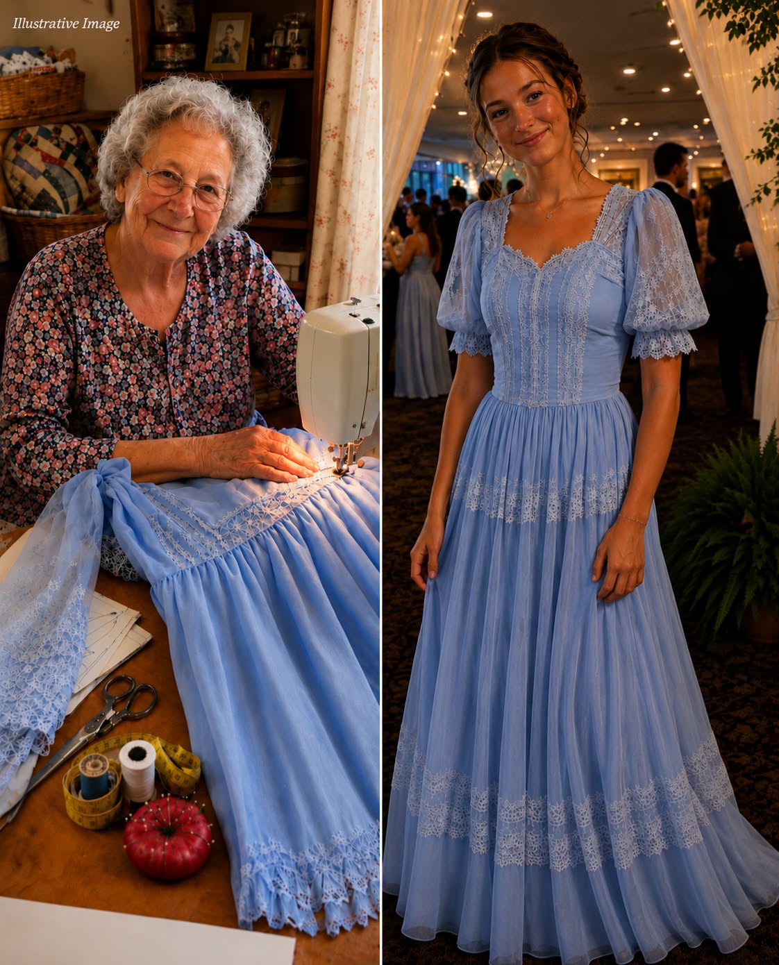 I was relentlessly mocked for wearing the prom dress my dying grandma had sewn for me — until I found a note hidden in the lining that changed everything.