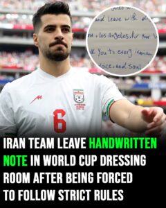 Iran team leave note in World Cup dressing room after being forced to follow strict rules in the U.S