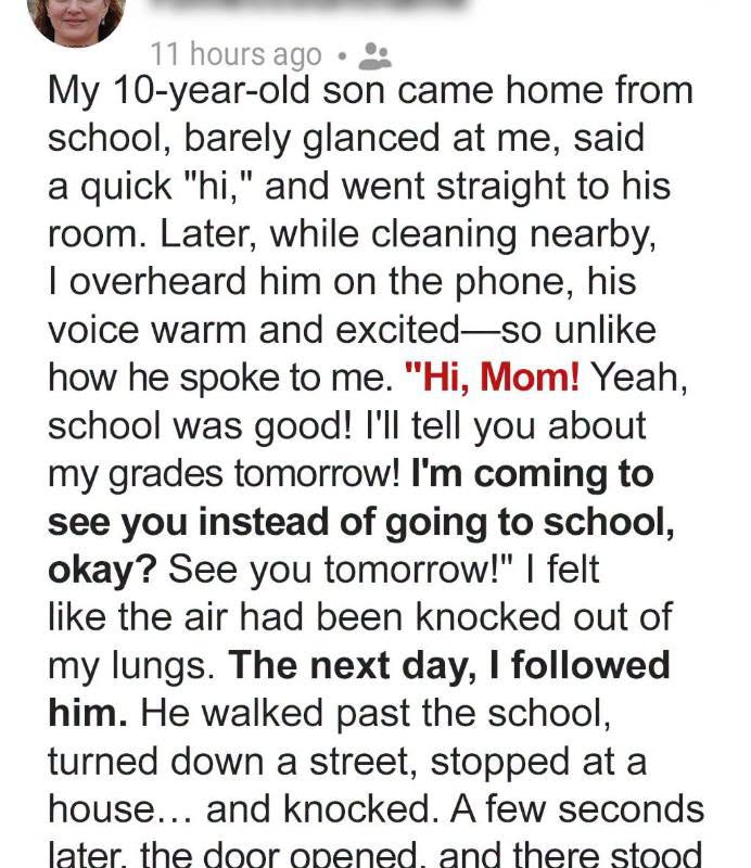 I Overheard My Son Saying on the Phone, ‘Hi, Mom! I’ll Visit You Tomorrow Instead of Going to School!’ — I Decided to Follow Him