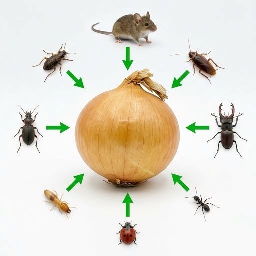 How to use onions to control mice, flies, lice, cockroaches, mosquitoes, and other kitchen insects…
