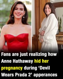 Fans are just realizing how Anne Hathaway hid her pregnancy during ‘Devil Wears Prada 2’ outings